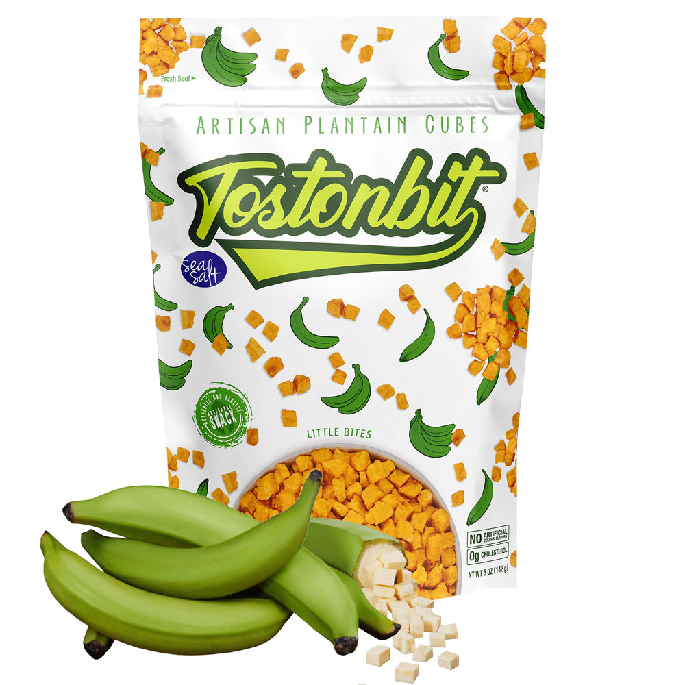 
                  
                    Load image into Gallery viewer, TostonBit Authentic Artisanal Plantain Cubes Snack | Salted | 5 Ounce (Pack of 6) | Healthy Snack Made with Sea Salt | Gluten Free | Kosher
                  
                