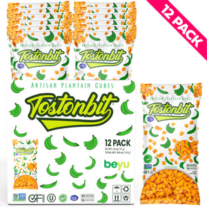 
                  
                    Load image into Gallery viewer, TostonBit Authentic Artisanal Plantain Cubes Snack | Salted | 1.4 Ounce (Pack of 12) | Healthy Snack Made with Sea Salt | Gluten Free | Kosher
                  
                