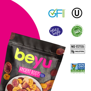 
                  
                    Load image into Gallery viewer, Beyu Authentic Healthy Ancient Root Vegetable Chips Snack | Salted | 4.5 Ounce (Pack of 6, 27 ounce total) | Vegan | Made with Sea Salt | Gluten Free | Kosher
                  
                