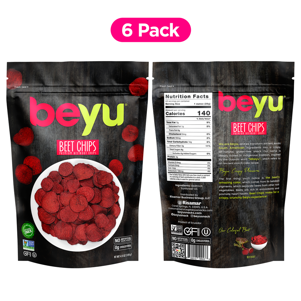 
                  
                    Load image into Gallery viewer, Beyu Authentic &amp;amp; Healthy Beetroot Chips Snack | 4.5 Ounce (Pack of 6) | Healthy Snack | Gluten Free | Kosher
                  
                