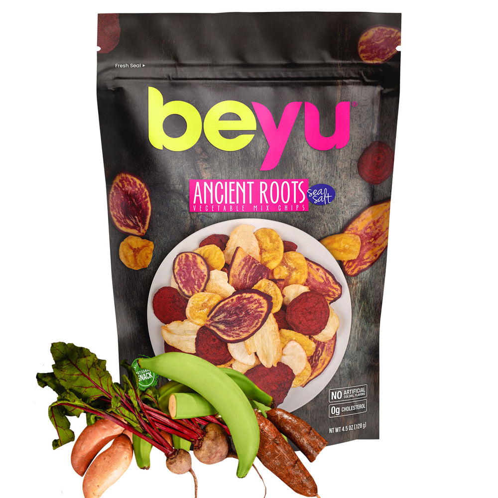 
                  
                    Load image into Gallery viewer, Beyu Authentic Healthy Ancient Root Vegetable Chips Snack | Salted | 4.5 Ounce (Pack of 6, 27 ounce total) | Vegan | Made with Sea Salt | Gluten Free | Kosher
                  
                